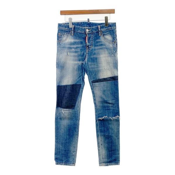 DSQUARED2（ディースクエアード） パッチワーク スキニー ジーンズ 