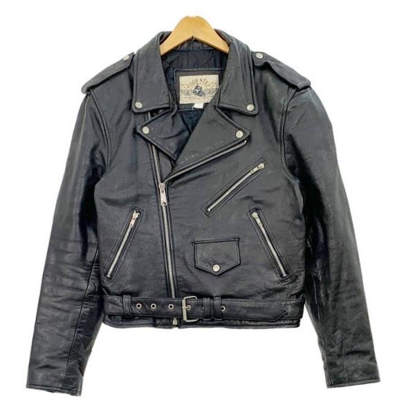 FOOR STEP レザーライダース レザージャケット ブラック M FOOR STEP フールステップ レザー ダブル ライダース ジャケット