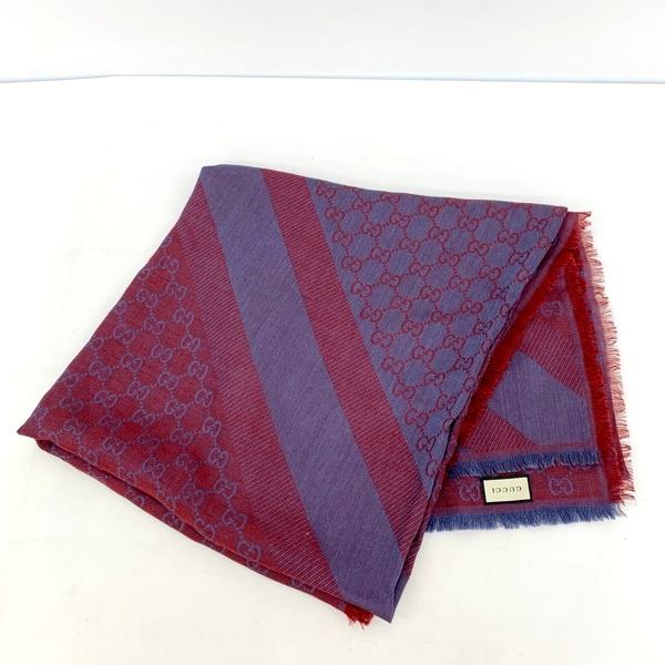 GUCCI（グッチ） GG柄 ストール 正方形 140×140cm ウール 総柄