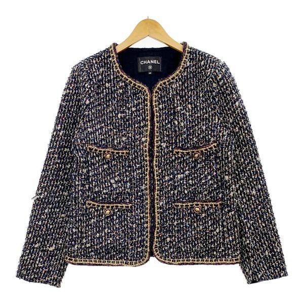 CHANEL（シャネル） ジャケット ラメツイード チェーントリム ノー