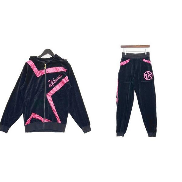 24Karats ライブツアー セットアップ 上下 ジャージ パンツ ベロア 24karats トゥエンティーフォーカラッツ ベロア ジャージ セットアップ
