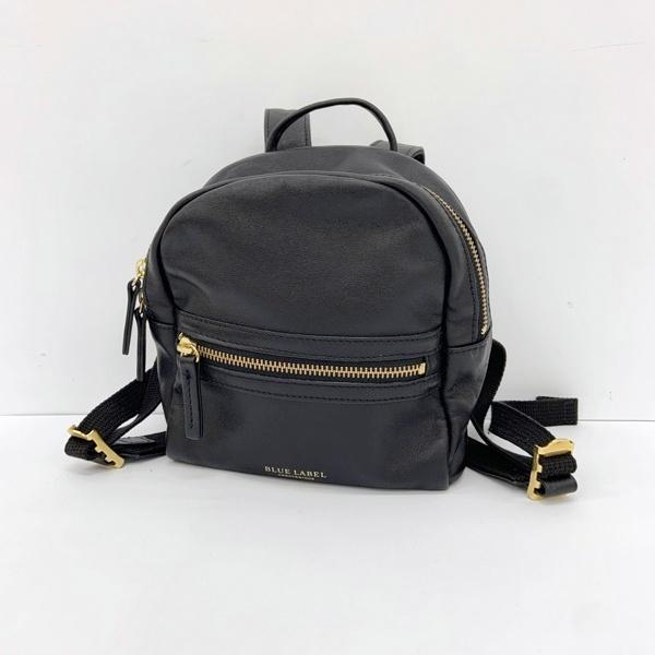 BLUE LABEL CRESTBRID ブルーレーベル クレストブリッジ レザー ミニリュック リュックサック カバン 55119-208-09 レディース ブラック 鞄 DF16273■
