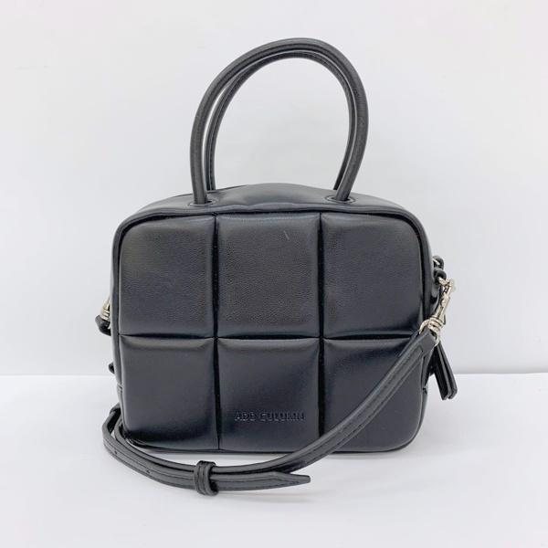 ADD CULUMN アドカラム キルティング ボストンバッグ ショルダーバッグ ハンド カバン PUFF BOSTON レディース  ブラック 鞄 DF16275■