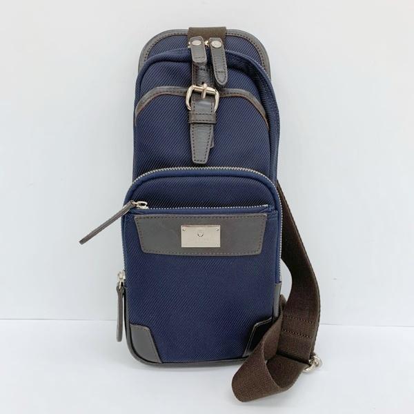 BLACK LABEL CRESTBRIDGE ブラックレーベルクレストブリッジ ボディバッグ ショルダー 鞄 メンズ ネイビー カバン DF19335■