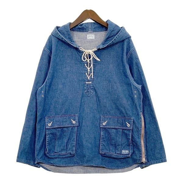 RADIALL ラディアル ティーエヌ プルオーバーパーカー TN-18AW-SH017 長袖 2018AW メンズ Mサイズ インディゴ トップス DM18295■