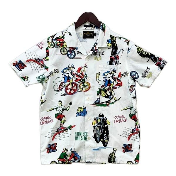 WTAPS ダブルタップス TEXTILE S/S SHIRTS 半袖シャツ アロハシャツ 14SS メンズ Sサイズ ホワイト トップス DM19660■