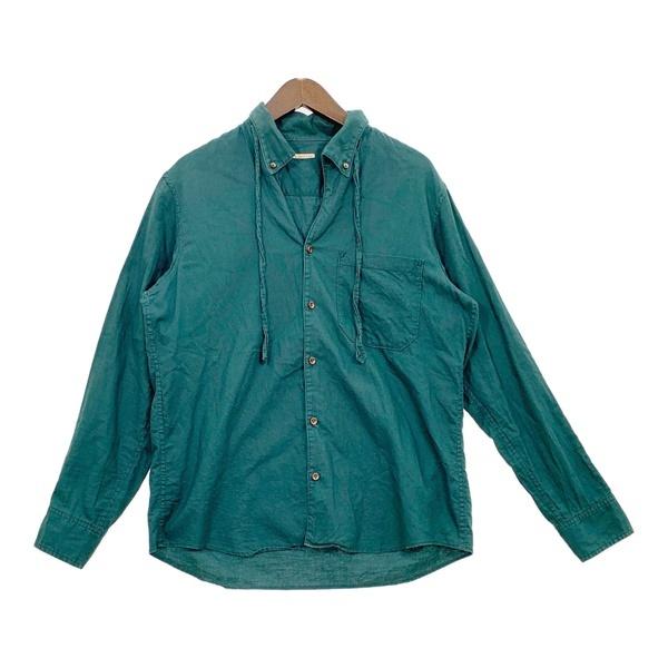 KAPITAL キャピタル スキッパー シャツ 長袖 紐付き メンズ Mサイズ グリーン トップス DM18644■