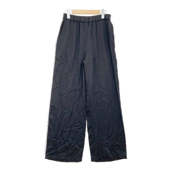 Spick ＆ Span スピック＆スパン レースラインパンツ レディース Mサイズ相当 ブラック ボトムス DL19725■