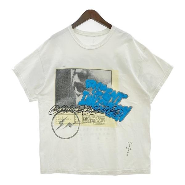 CACTUS JACK FRAGMENT TRAVIS SCOTT カクタスジャック フラグメント Tシャツ カットソー メンズ Lサイズ ホワイト トップス DM19684■