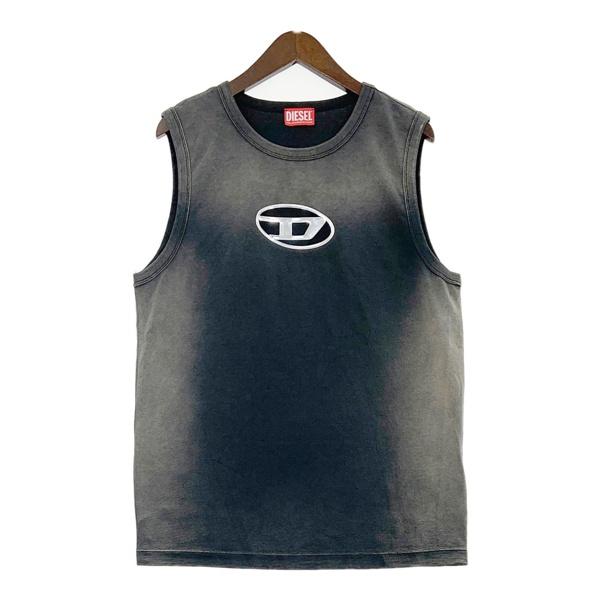 DIESEL ディーゼル T-BRICO フェード タンクトップ ノースリーブ カットソー A13601 メンズ Lサイズ チャコールグレー トップス DM18915■