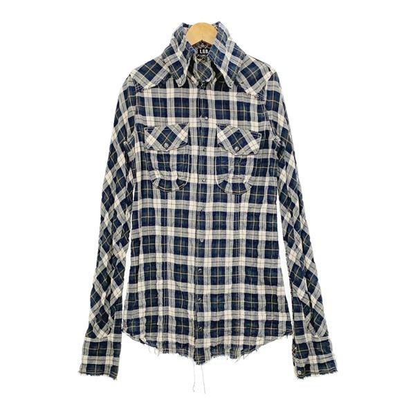 L.G.B. チェックレオパード 長袖シャツ LGBルグランブルー チェック