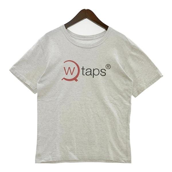 WTAPS ダブルタップス Tシャツ カットソー 半袖 ロゴプリント メンズ サイズ01 ヘザーグレー系 トップス DM19710■