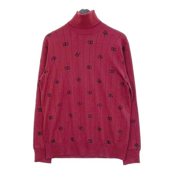 D&G DOLCE & GABBANA 赤いタートルネックニットセーター DOLCE&GABBANA（ドルチェ & ガッバーナ） ドルガバ タートルニット