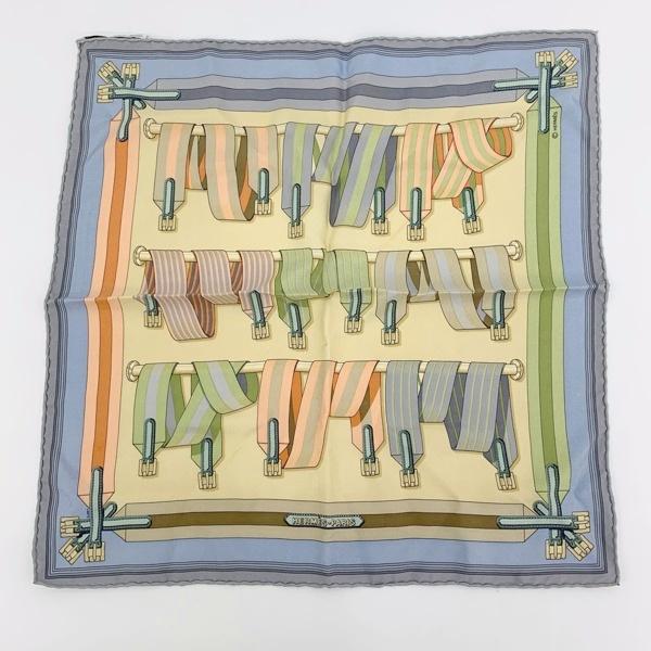 HERMES（エルメス） スカーフ チーフ カレ45 ベルト柄 シルク
