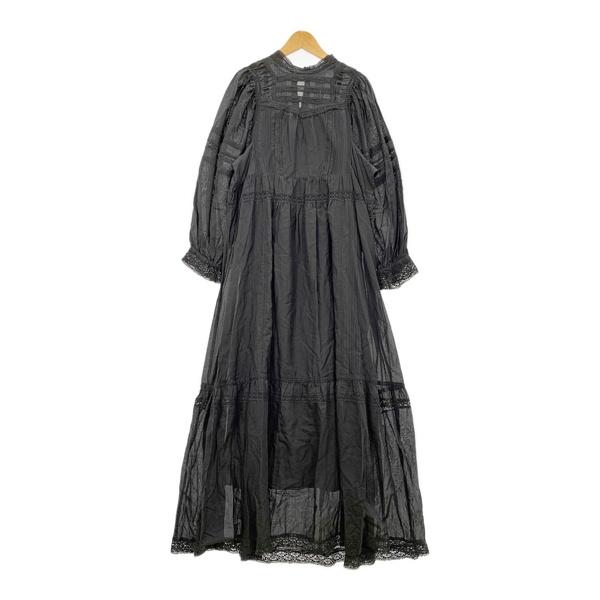 Curensology カレンソロジー レース ロング ワンピース マキシ丈スカート 美品 VCL409013ER レディース フリーサイズ ブラック トップス IL18512■
