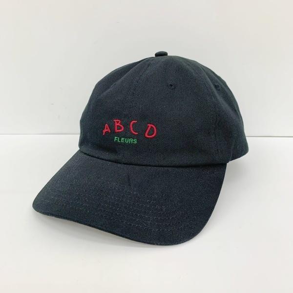 ABCD FLEURS エービーシーディーフルール ベースボールキャップ original logo cotton cap メンズ ブラック 帽子 DF19330■