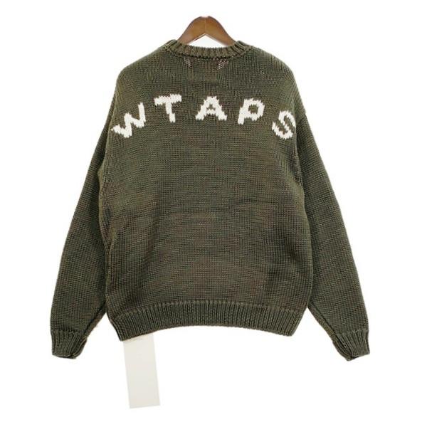 WTAPS（ダブルタップス） バックロゴ クルーネック ニット セーター