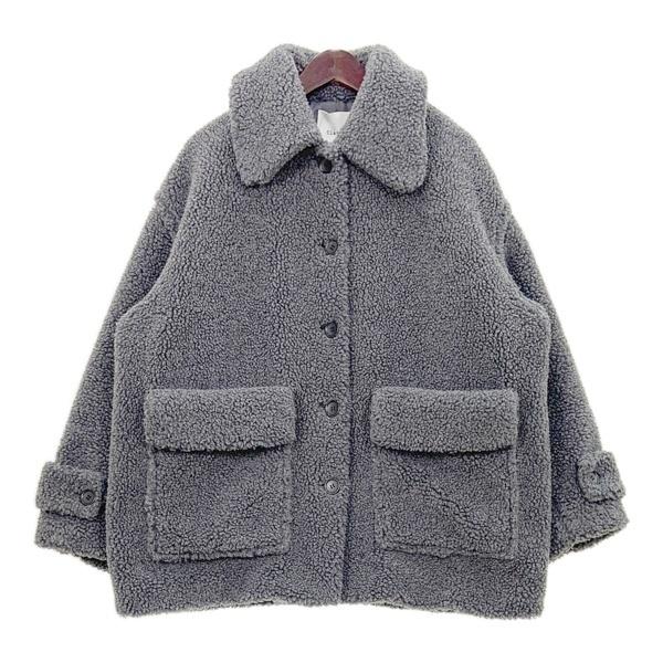 CLANE◇RIDGE POCKET BOA COAT/ホツレ有/コート/1/ポリエステル/BEG 
