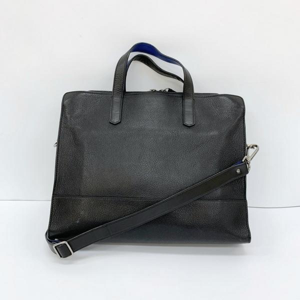 JIMMY CHOO ジミーチュウ 2WAY ハンドバッグ トートバッグ ショルダーバッグ ビジネスバッグ レザー メンズ ブラック ブルー 鞄 DF18307■