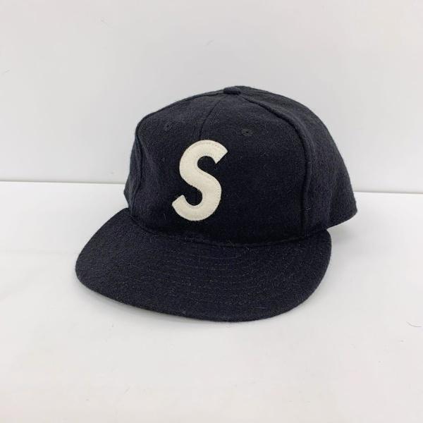 Supreme シュプリーム Sロゴ キャップ 帽子 Ebbets S Logo Fitted 6-Panel メンズ 7 5/8 ブラック ボウシ DF20327■