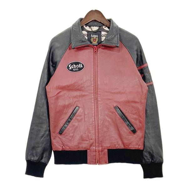Schott レザージャケット642VSサイズ40レッドブラウン SCHOTT（ショット） レザージャケット ブルゾン 革ジャン ライダース