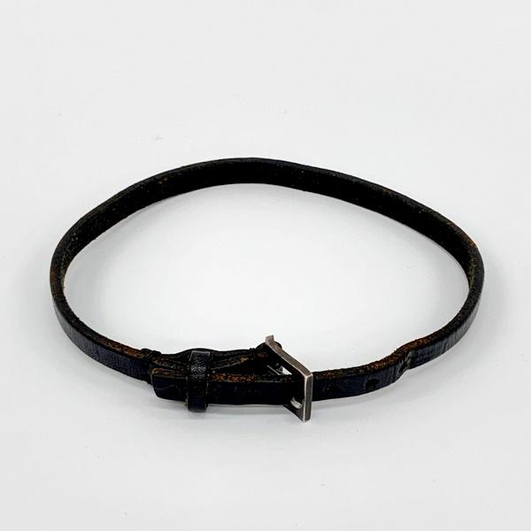 NUMBER (N)INE ナンバーナイン ブレスレット レザー レザーベルト メンズ ブラック アクセサリー DF18559■