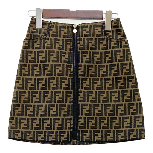 FENDI ロゴパターン ミニスカート FENDI（フェンディ） ミニスカート ズッカ柄 FFロゴ ミニスカート 総柄