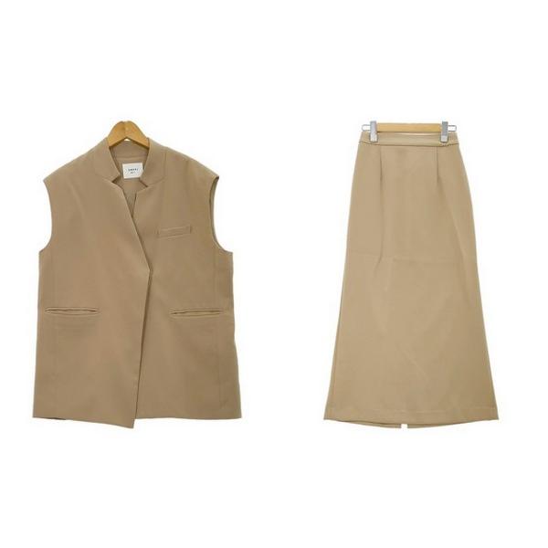 Ameri（アメリ） ヴィンテージ OTONA WRAP VEST SET UP DRESS