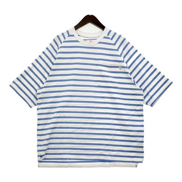 CMF OUTDOOR GARMENT コムフィーアウトドアガーメント ボーダー カットソー Tシャツ BORDER TEE H/S メンズ Mサイズ ホワイト ブルー トップス DM19313■