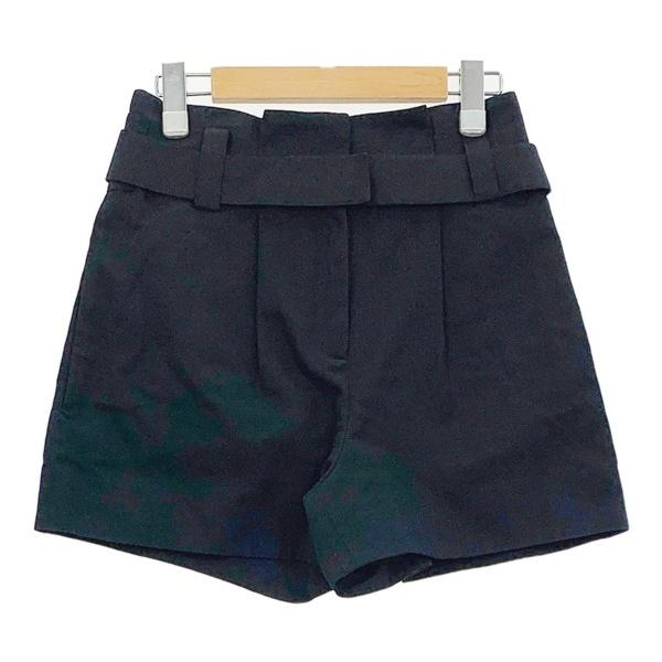 BALENCIAGA バレンシアガ ベルト付き ショートパンツ ショーツ レディース サイズ38 ブラック ボトムス DL18965■