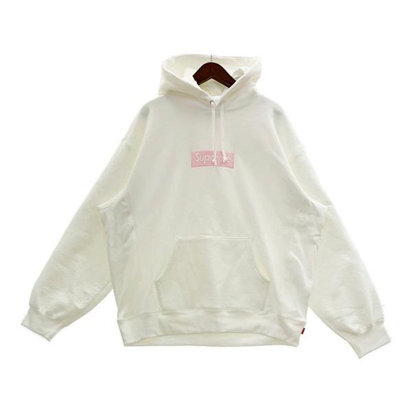 Supreme シュプリーム スウェット パーカー トレーナー Box Logo Hooded Sweatshirt メンズ XLサイズ ホワイト トップス DM18248■