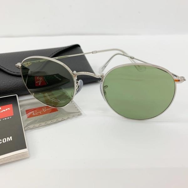 Ray-Ban レイバン サングラス アイウェア 眼鏡 ラウンドメタル RB3447 9198/4E 男女兼用 50ロ21-145 シルバー メガネ DF20025■