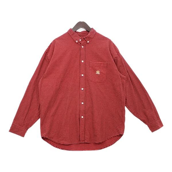Supreme シュプリーム シャツ 長袖 Loose Fit Flannel Oxford Shirt メンズ Lサイズ レッド トップス DM20322■