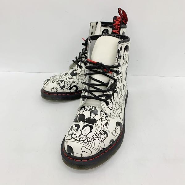 Dr.Martens ドクターマーチン カナイフユキ 1460 FOR PRIDE 8ホール ブーツ シューズ メンズ UK8 ホワイト系 靴 DF19506■