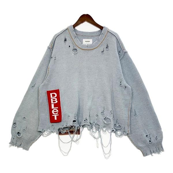 doublet（ダブレット） ダメージ ニット セーター RECYCLE DENIM YARN