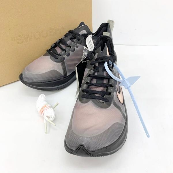 NIKE ナイキ OFF-WHITE オフホワイト ローカット スニーカー シューズ ZOOM FLY THE TEN AJ4588-001 メンズ 27.5cm ブラック 靴 DF19089■