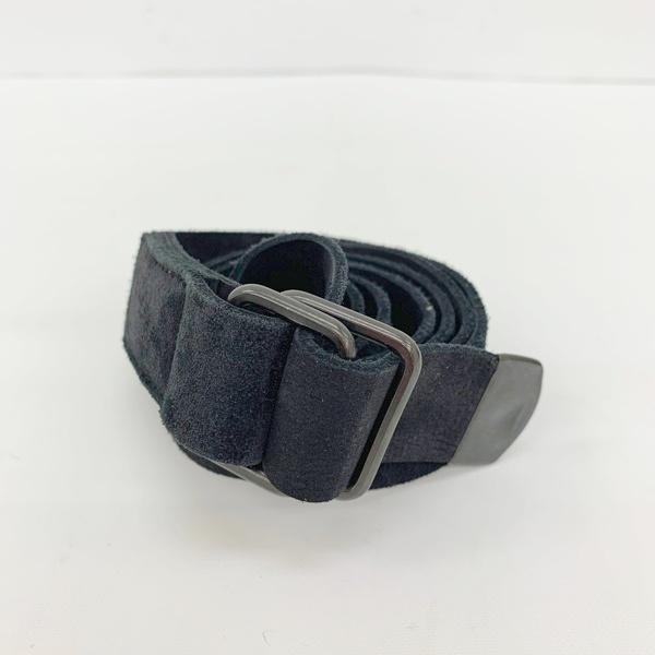 W ダブリュー double belt KUDU ダブルベルト スエード レザー メンズ ブラック ベルト DF19237■