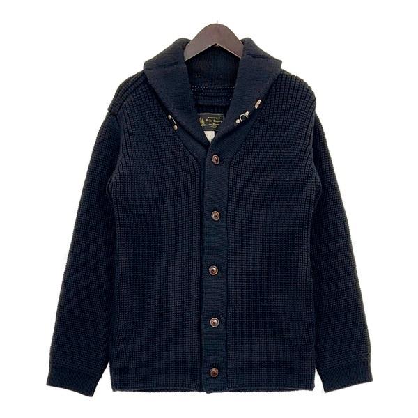OLD JOE & Co. オールドジョー ショールカラー ニットカーディガン ウール アウター メンズ ブラック トップス DM20388■