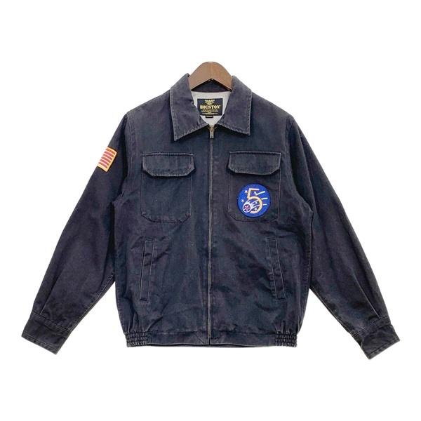 HOUSTON ヒューストン ツアー ジャケット ブルゾン COTTON TWILL TOUR JACKET メンズ Mサイズ ブラック アウター DM19953■