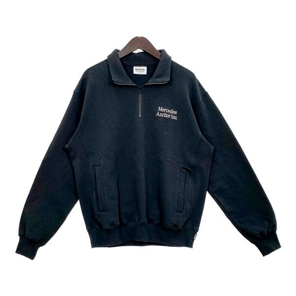 Anchor inc. アンカーインク ハーフジップ スウェット トレーナー 裏毛 26SS メンズ Mサイズ ブラック トップス DM20203■