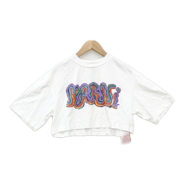 MARNI マルニ 半袖Tシャツ クロップド ショート丈 フラミニアヴェロ 23SS レディース 36 XS相当 ホワイト トップス DL19318■