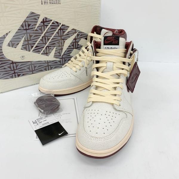 NIKE ナイキ A MA MANIERE アママニエール スニーカー AIR JORDAN 1 RETRO HIGH OG SP DO7097-100 メンズ 30cm セイル バーガンディ 靴 DF19262■