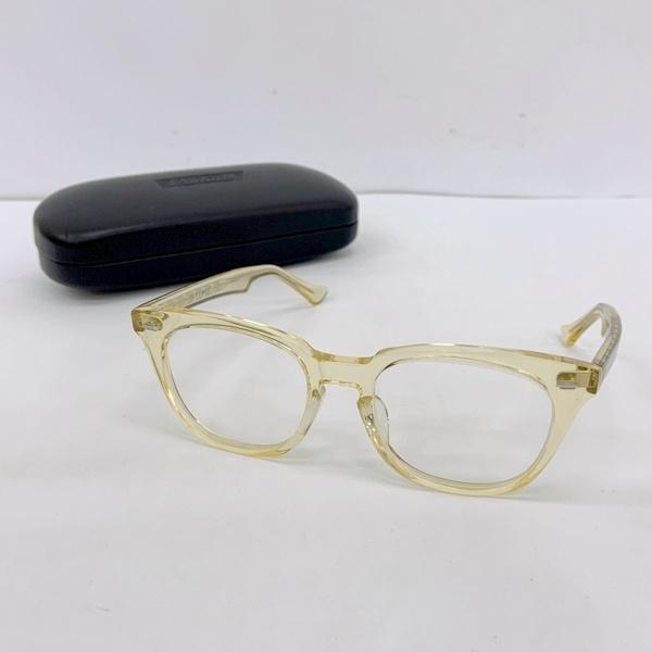 RADIALL ラディアル サングラス FIFTY NINE フィフティーナイン RAD-GLS002 度入り ウェリントン メンズ クリアイエロー メガネ DF19535■