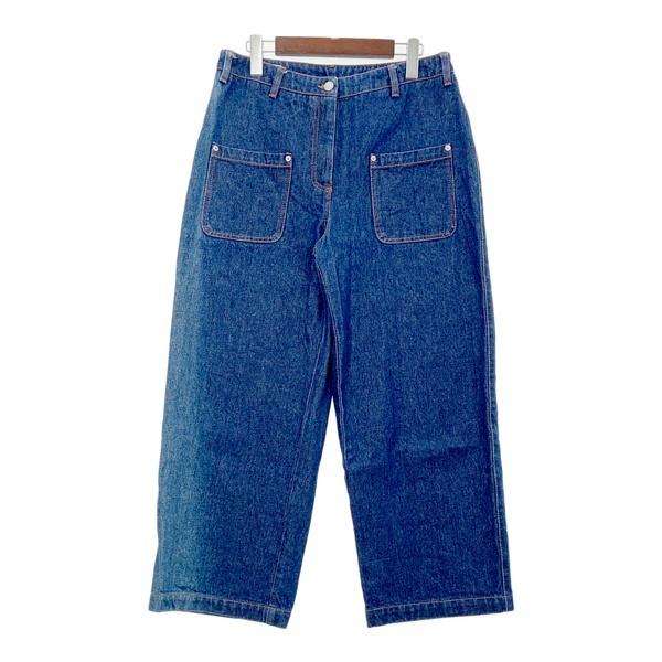 DRIES VAN NOTEN ドリス ヴァン ノッテン ワイド デニムパンツ ジーンズ 男女兼用 サイズ38 インディゴ ボトムス DM19393■