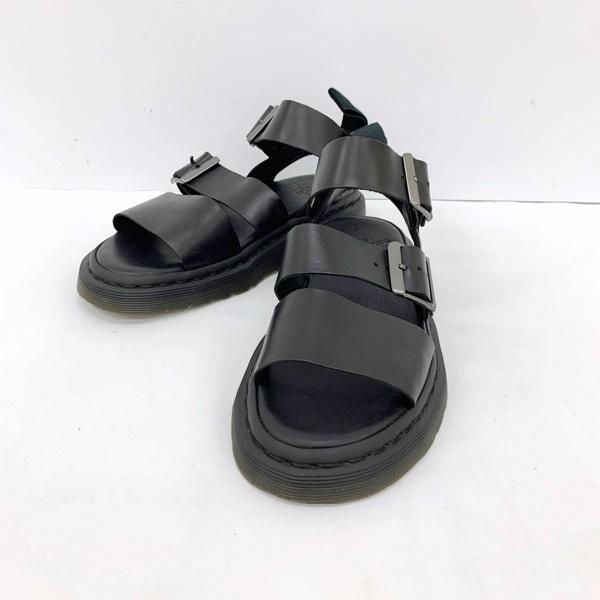 Dr.Martens ドクターマーチン グリフォン サンダル フラット シューズ 15695001 ストラップ ダブルベルト レディース US5 24.0cm ブラック 靴 IF19463■