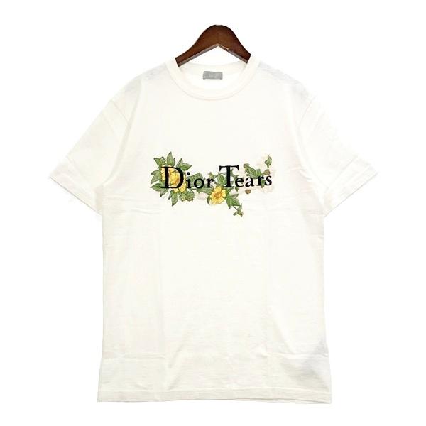 Dior Denim Tears ディオール デニムティアーズ コラボＴシャツ 半袖 クルーネック メンズ Sサイズ ホワイト トップス DM19444■