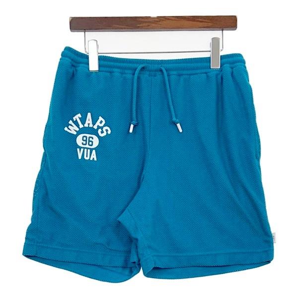 WTAPS ダブルタップス ショートパンツ ダブルアス 短パン ズボン ポリエステル メンズ サイズ02 ターコイズ ボトムス DM19544■