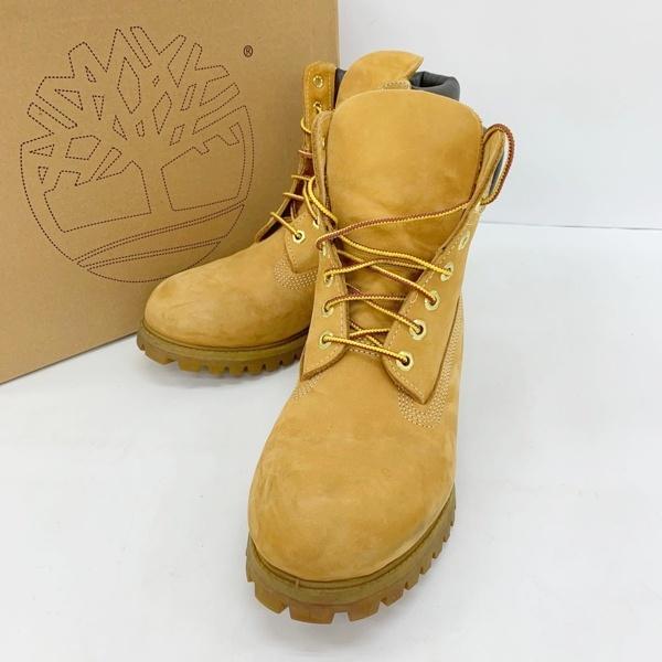Timberland ティンバーランド 6インチ プレミアム ウォータープルーフ ブーツ 10061 メンズ 7.5インチ ベージュ 靴 DF19605■
