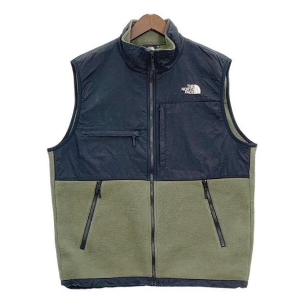 THE NORTH FACE ノースフェイス フリース ベスト ジャケット Denali Vest NA72332 メンズ XLサイズ カーキ ブラック トップス DM19964■