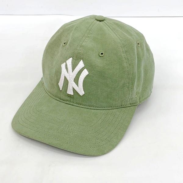 KITH '47 for the New York Yankees Cupro Linen Franchise LS Cap キス フォーティーセブン キャップ Commune メンズ Lサイズ グリーン系 帽子 DF20017■